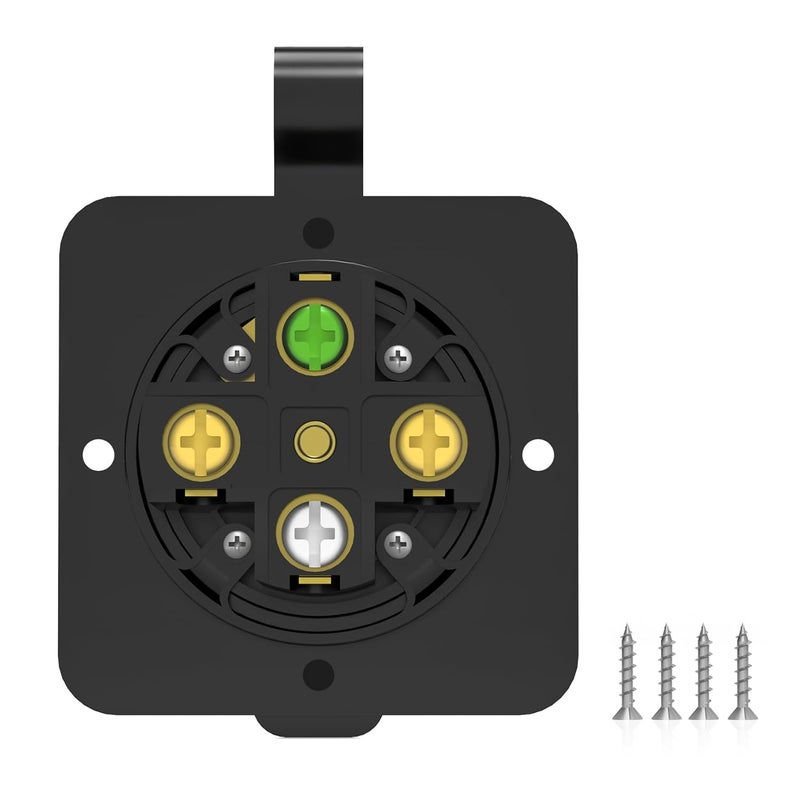 HYDUUU NEMA 14-50 Outlet 50 Amp 4 Prong Receptacle Dustproof 240 Volt Industrial Grade for RVs, EVs, UL Listed - Image 4